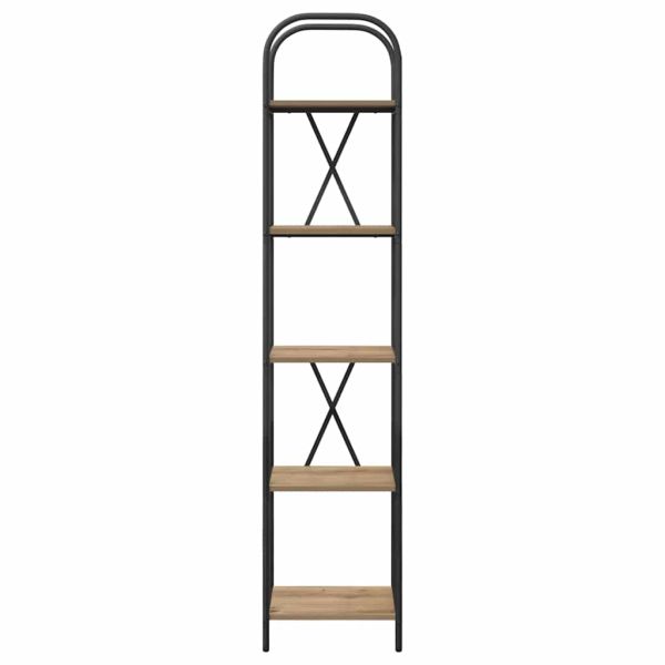 Рафт за книги Дъб 40 x 30 x 183 см Инженерно дърво