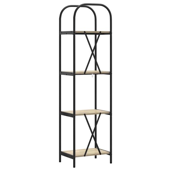 Рафт за книги Сонома дъб 40 x 30 x 146 см Инженерно дърво