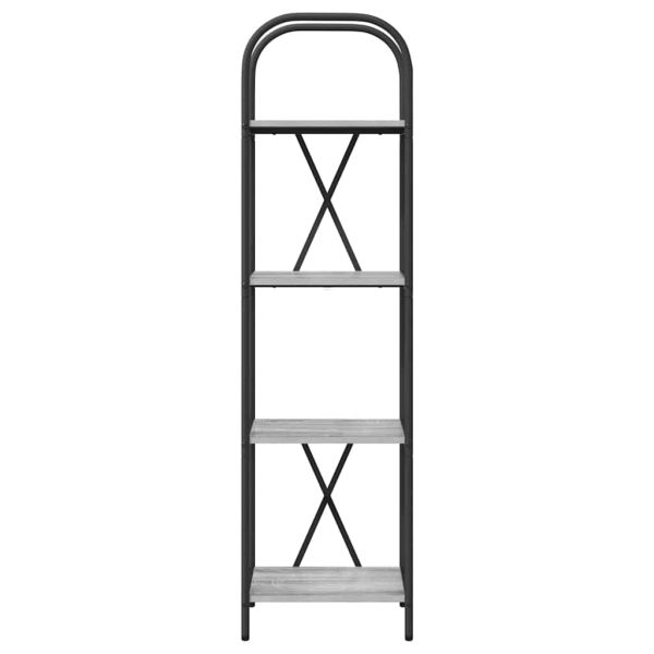 Рафт за книги Сив Сонома 40 x 30 x 146 см Инженерно дърво