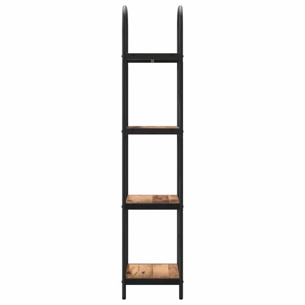Рафт за книги Старо дърво 40 x 30 x 146 см Инженерно дърво