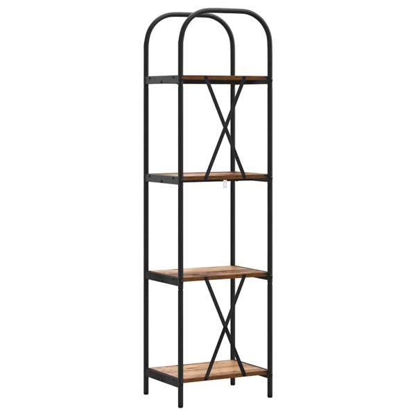 Рафт за книги Старо дърво 40 x 30 x 146 см Инженерно дърво