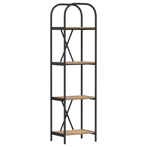 Рафт за книги Дъб 40 x 30 x 146 см Инженерно дърво