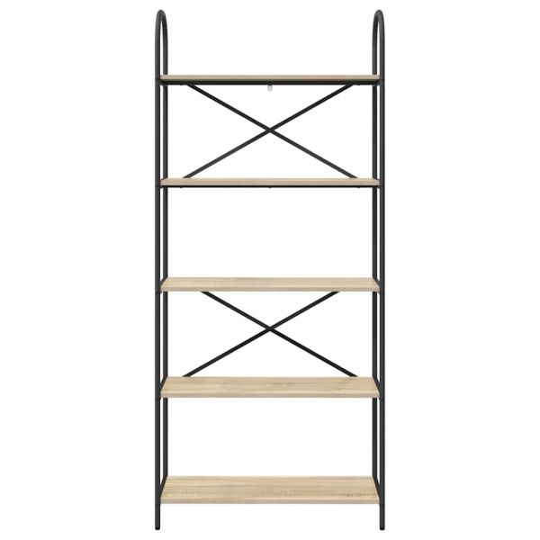 Рафт за книги Сонома дъб 80 x 30 x 183 см Инженерно дърво