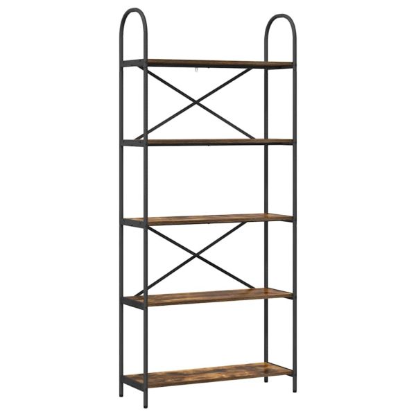 Рафт за книги Димян дъб 80 x 30 x 183 см Инженерно дърво