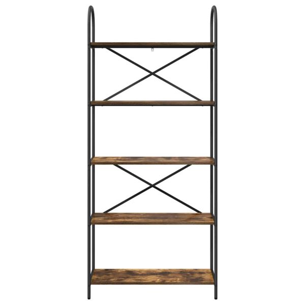 Рафт за книги Димян дъб 80 x 30 x 183 см Инженерно дърво