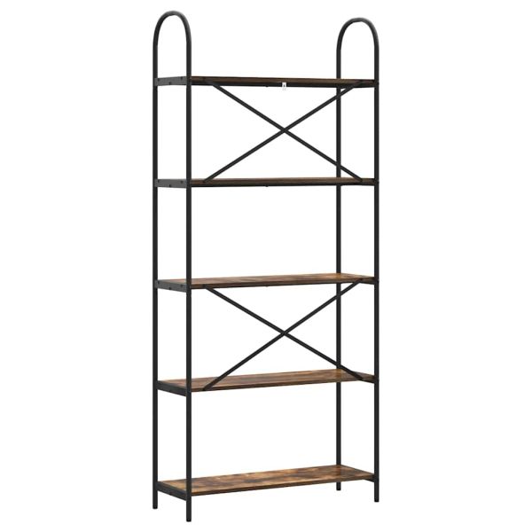 Рафт за книги Димян дъб 80 x 30 x 183 см Инженерно дърво