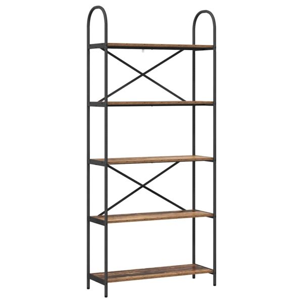 Рафт за книги Старо дърво 80 x 30 x 183 см Инженерно дърво