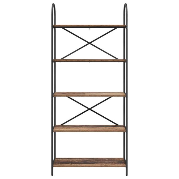 Рафт за книги Старо дърво 80 x 30 x 183 см Инженерно дърво