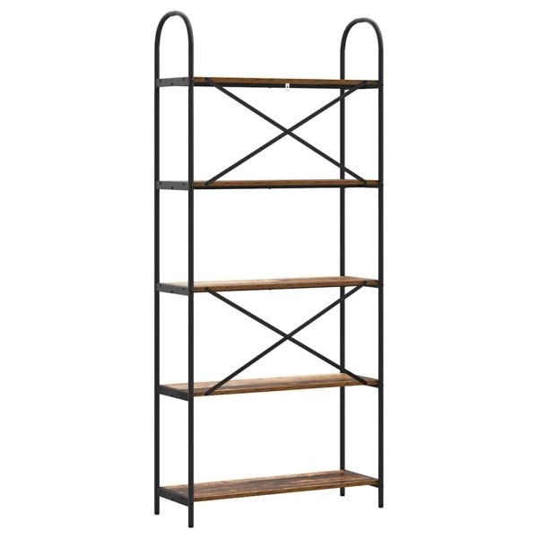 Рафт за книги Старо дърво 80 x 30 x 183 см Инженерно дърво