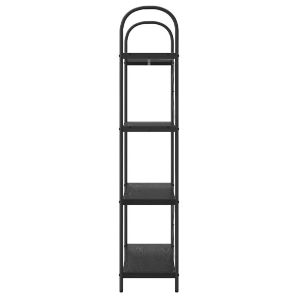 Рафт за книги Черния дъб 80 x 30 x 146 см Инженерно дърво