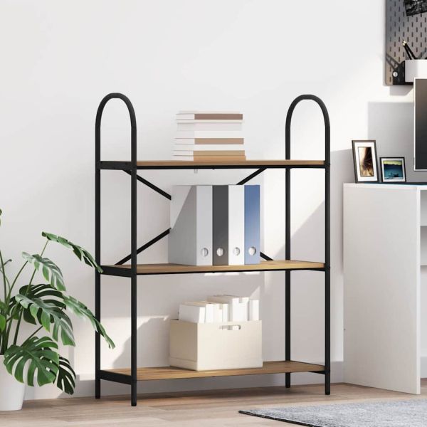 Рафт за книги Дъб 80 x 30 x 109 см Инженерно дърво