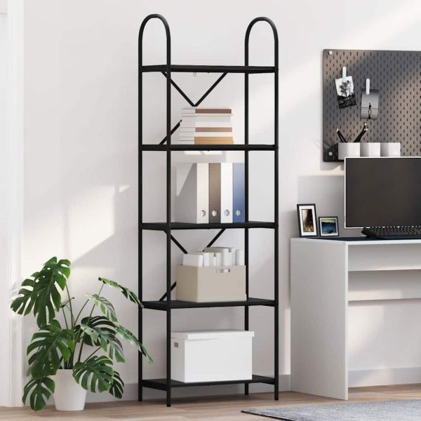 Рафт за книги Черния дъб 60 x 30 x 183 см Инженерно дърво