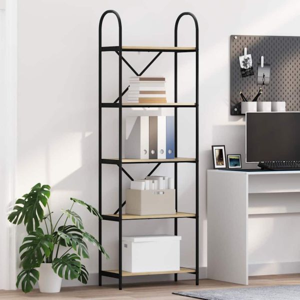 Рафт за книги Сонома дъб 60 x 30 x 183 см Инженерно дърво