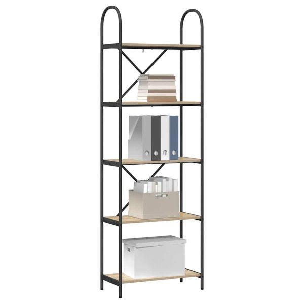 Рафт за книги Сонома дъб 60 x 30 x 183 см Инженерно дърво