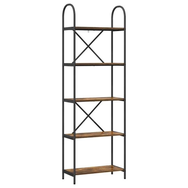 Рафт за книги Димян дъб 60 x 30 x 183 см Инженерно дърво