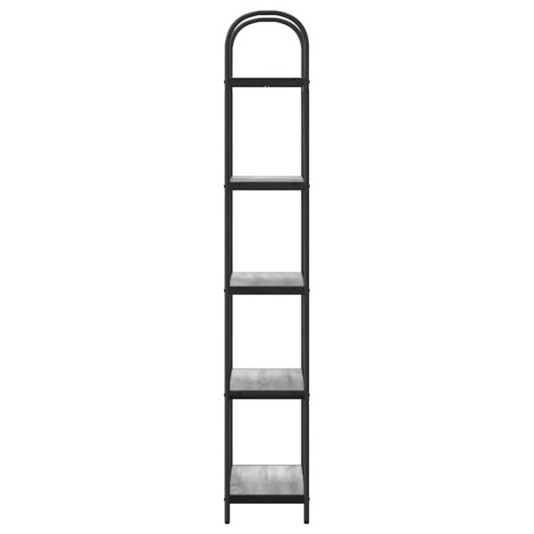 Рафт за книги Сив Сонома 60 x 30 x 183 см Инженерно дърво