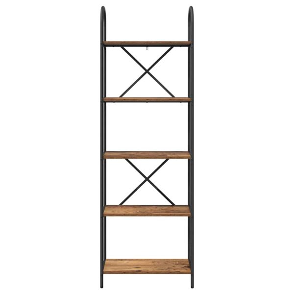 Рафт за книги Старо дърво 60 x 30 x 183 см Инженерно дърво