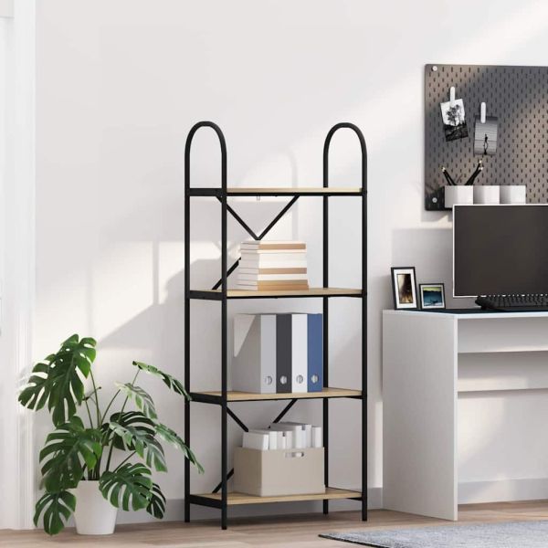 Рафт за книги Сонома дъб 60 x 30 x 146 см Инженерно дърво