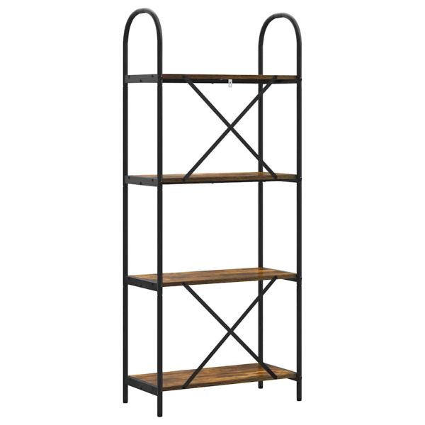 Рафт за книги Димян дъб 60 x 30 x 146 см Инженерно дърво