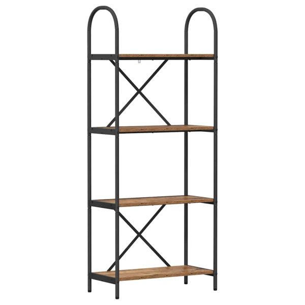 Рафт за книги Старо дърво 60 x 30 x 146 см Инженерно дърво