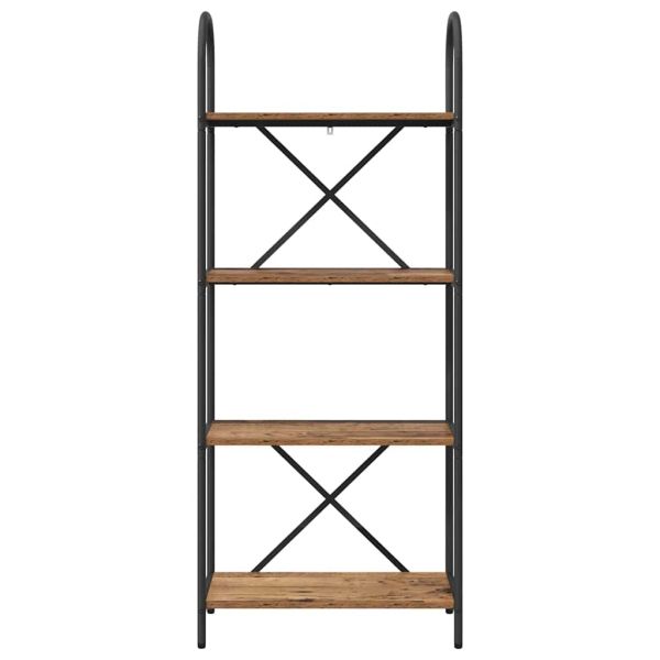 Рафт за книги Старо дърво 60 x 30 x 146 см Инженерно дърво