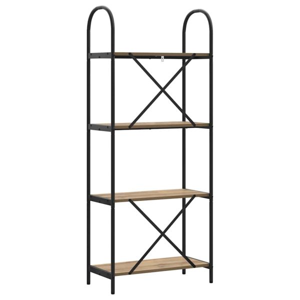 Рафт за книги Дъб 60 x 30 x 146 см Инженерно дърво