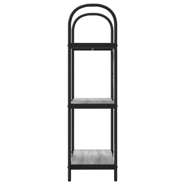 Рафт за книги Сив Сонома 60 x 30 x 109 см Инженерно дърво