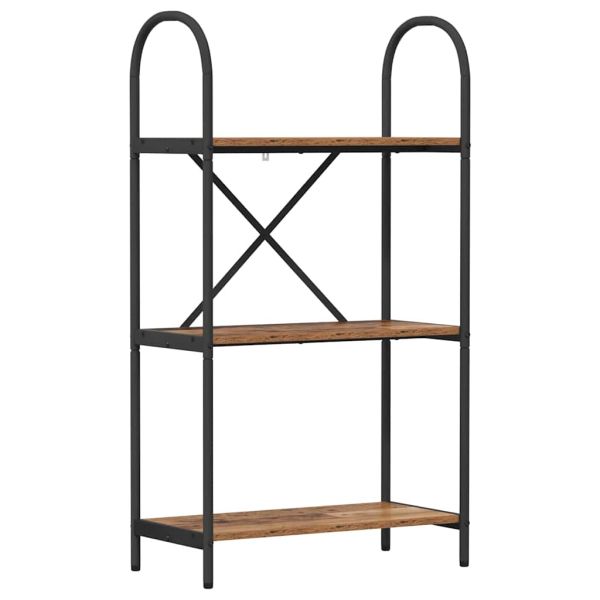 Рафт за книги Старо дърво 60 x 30 x 109 см Инженерно дърво