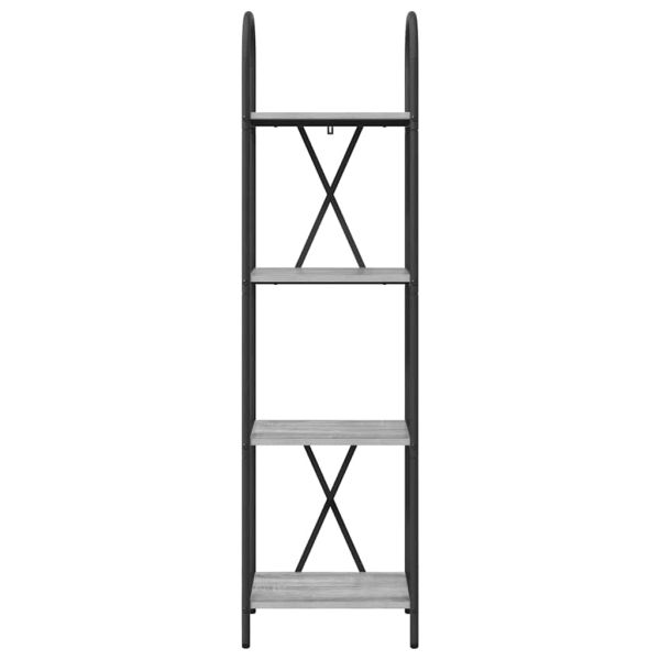Рафт за книги Сив Сонома 40 x 30 x 146 см Инженерно дърво