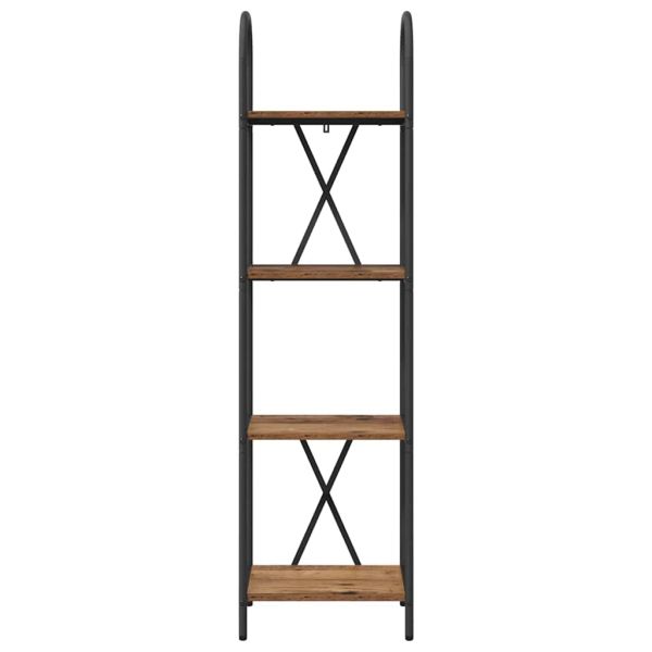 Рафт за книги Старо дърво 40 x 30 x 146 см Инженерно дърво