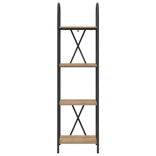 Рафт за книги Дъб 40 x 30 x 146 см Инженерно дърво