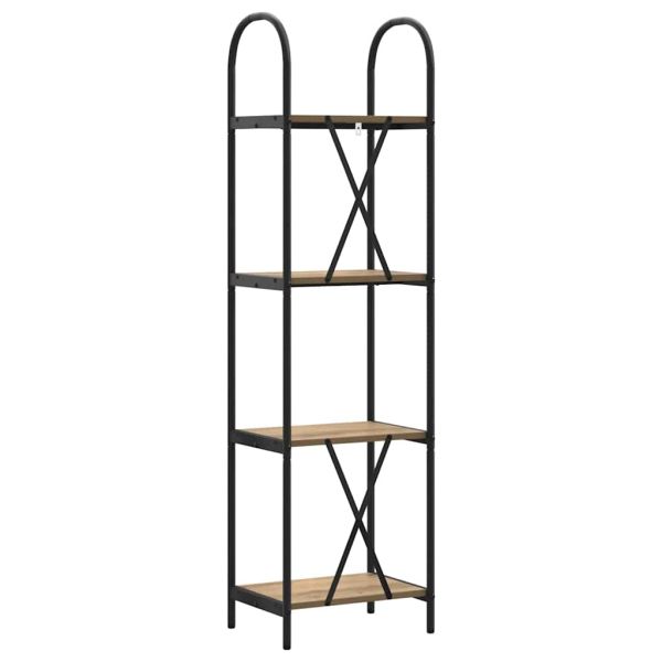 Рафт за книги Дъб 40 x 30 x 146 см Инженерно дърво