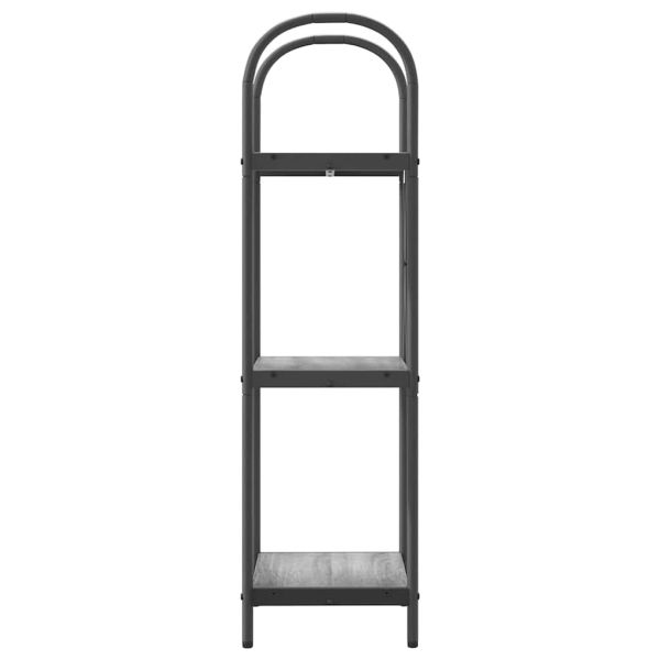 Рафт за книги Сив Сонома 40 x 30 x 109 см Инженерно дърво