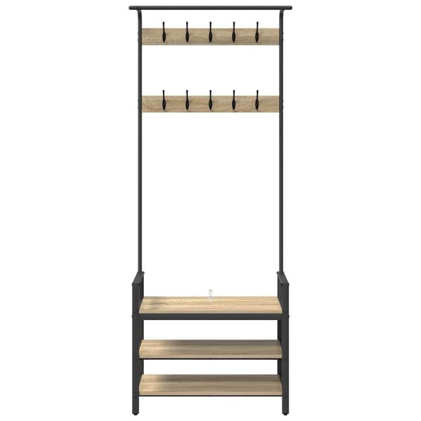 Закачалка за палта Сонома дъб 75 x 34 x 184 см Инженерно дърво