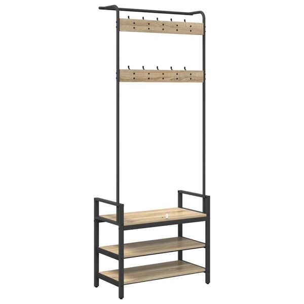 Закачалка за палта Сонома дъб 75 x 34 x 184 см Инженерно дърво