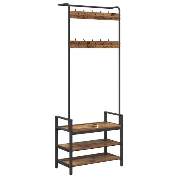 Закачалка за палта Старо дърво 75 x 34 x 184 см Инженерно дърво