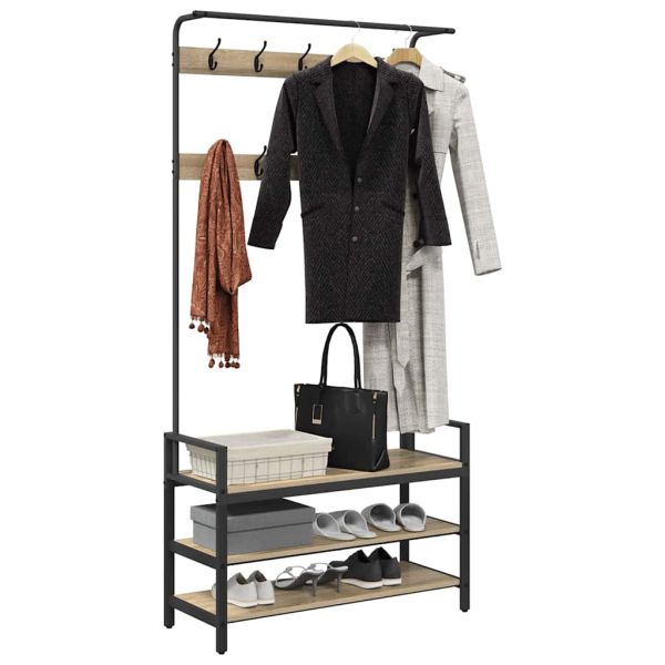 Закачалка за палта Сонома дъб 95 x 34 x 184 см Инженерно дърво