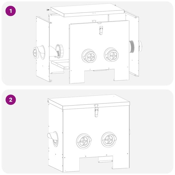Кокошарник 2 pcs Черно 40,5 x 25 x 38 см