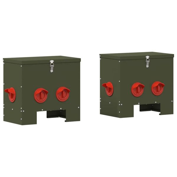 Кокошарник 2 pcs Маслинено зелено 40,5 x 25 x 38 см