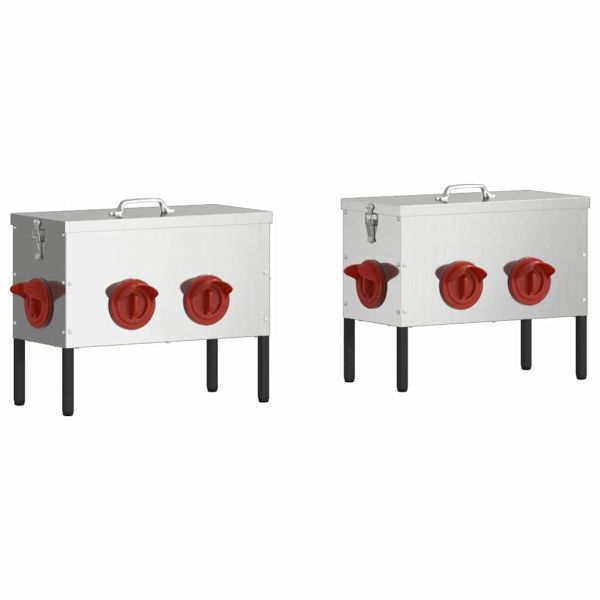 Кокошарник 2 pcs Сребрист 41,5 x 20,5 x 33 см