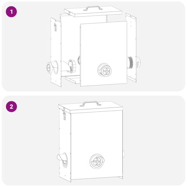 Кокошарник 2 pcs Черно 32,5 x 20,5 x 43 см