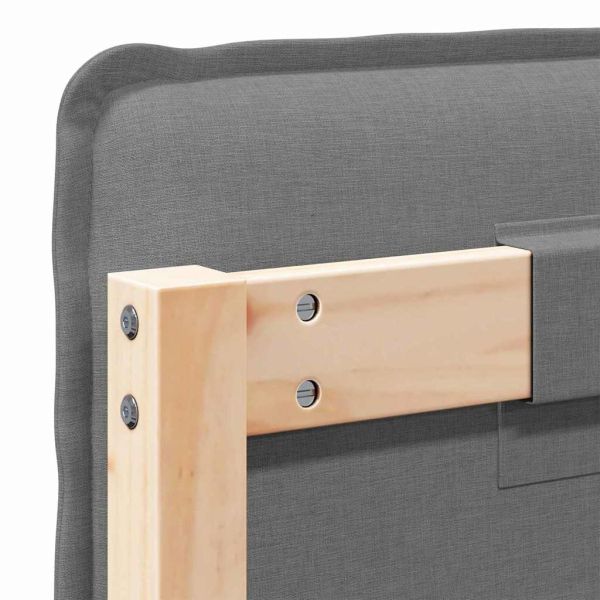 Тапицирана табла с таблото Естествено и светло сиво 180 cm