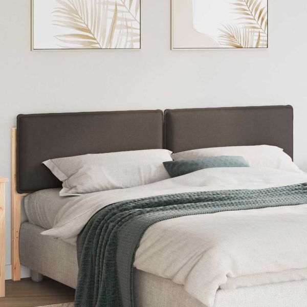 Тапицирана табла с таблото Естествено и светло сиво 180 cm