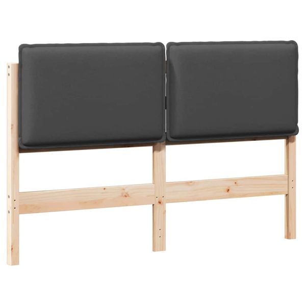 Тапицирана табла с таблото Естествено и тъмно сиво 160 cm