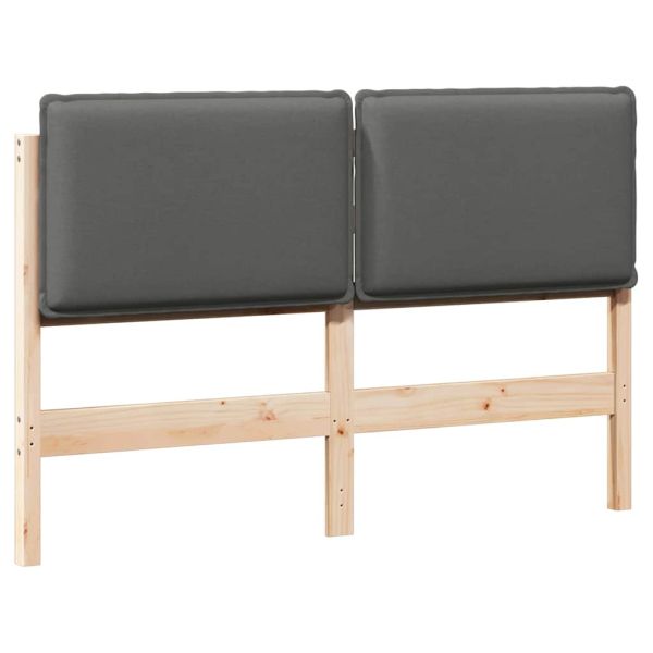 Тапицирана табла с таблото Естествено и светло сиво 150 cm