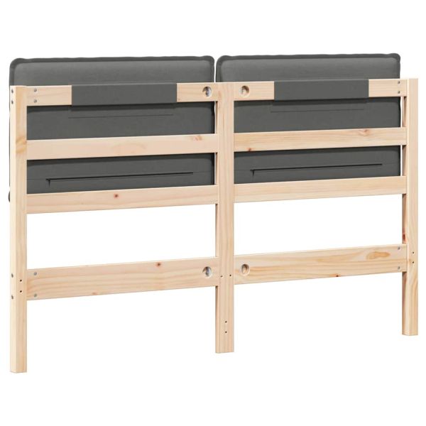 Тапицирана табла с таблото Естествено и светло сиво 140 cm