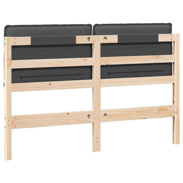 Тапицирана табла с таблото Естествено и тъмно сиво 135 cm