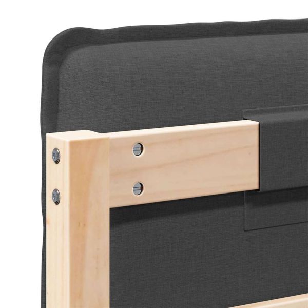 Тапицирана табла с таблото Естествено и тъмно сиво 120 cm