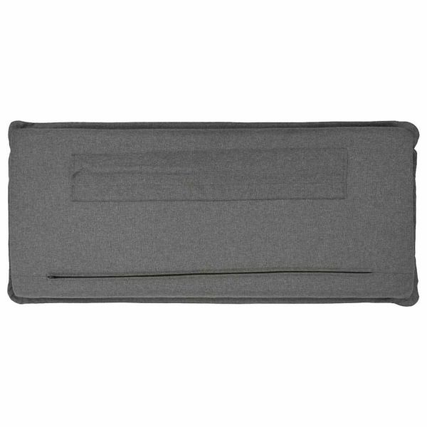 Тапицирана табла Бяло и светло сиво 90 cm Солидно борово дърво