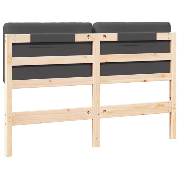 Тапицирана табла с таблото Кафяво и тъмно сиво 120 cm